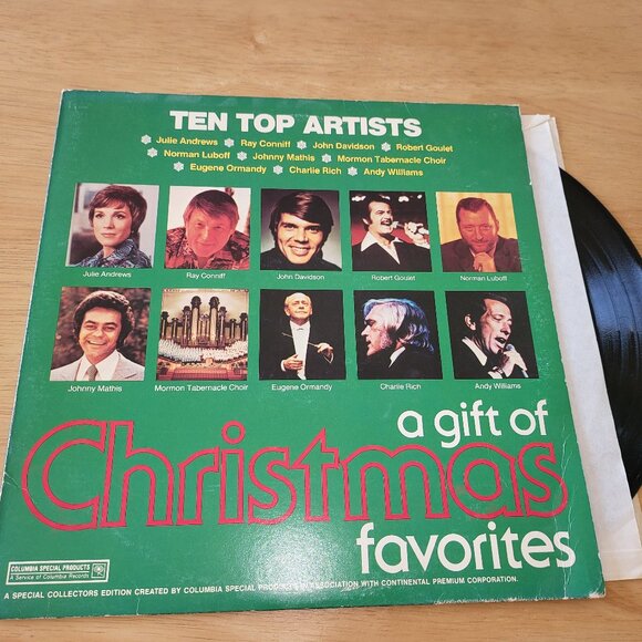 A GIFT OF CHRISTMAS Ten Top Artists LP Vinyl 1975 CBS Records P 12962 LP2 - Picture 1 of 7